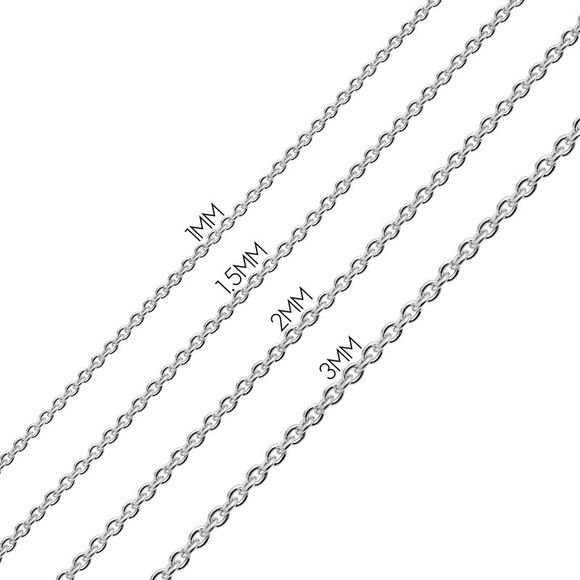 Flat Mariner Anchor Chain Necklace Sterling Silver Italian 16 Inch - Picture 4 of 4